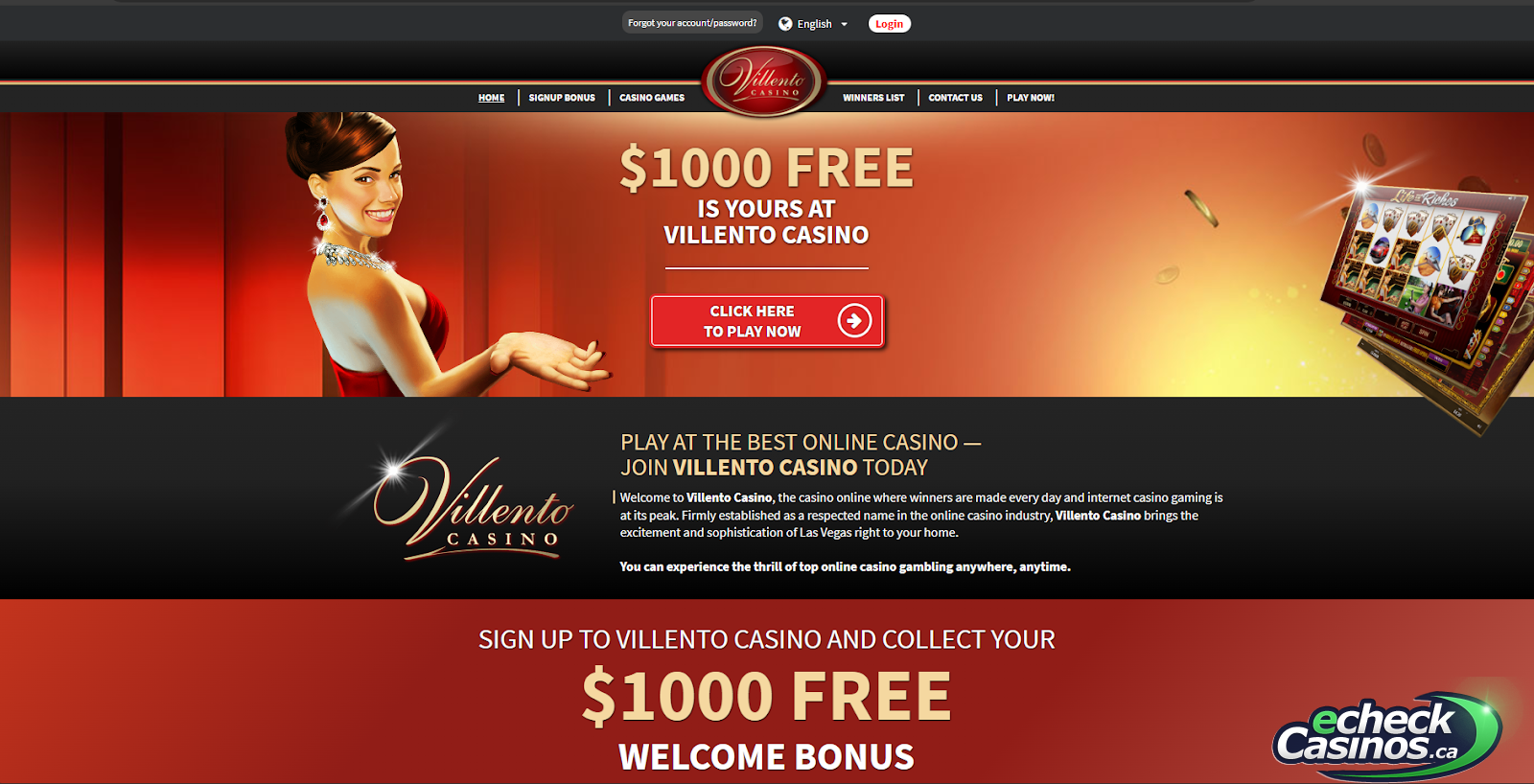 Villento Casino Bonuses